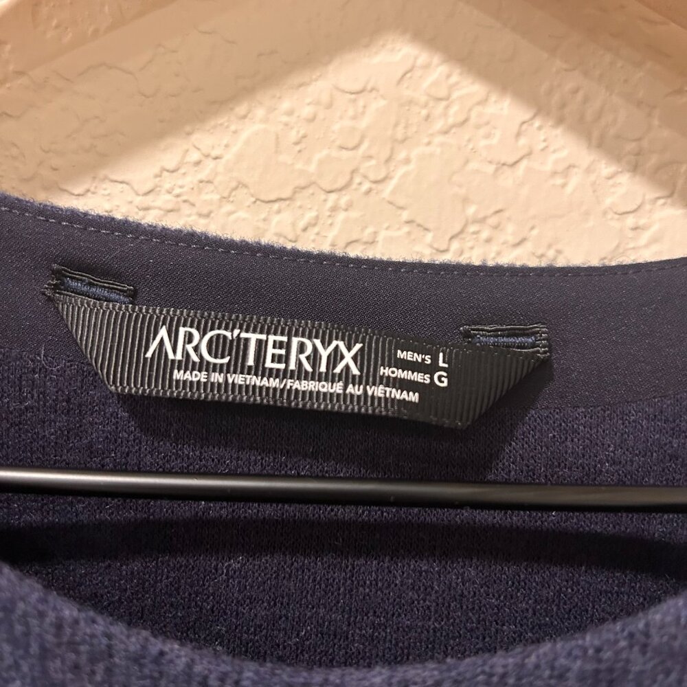ARC'TERYX Donavan Crew Neck Sweater Nighthawk Heather Wool Blend NWT Men's Large - Picture 3 of 9